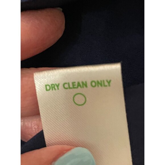 Lilly Pulitzer Saria Blue 100% Silk Tassel Shirt Size Small - Picture 5 of 6